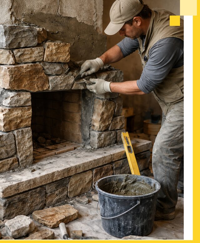 Изготовление и установка каменных каминов под ключ в Курганинске