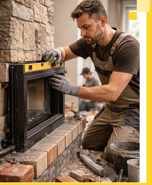 Дровяные камины под ключ в Курганинске: монтаж, обустройство