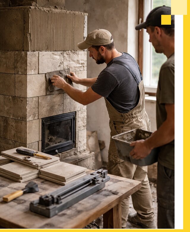 Профессиональная облицовка печей в Курганинске: керамика и камень