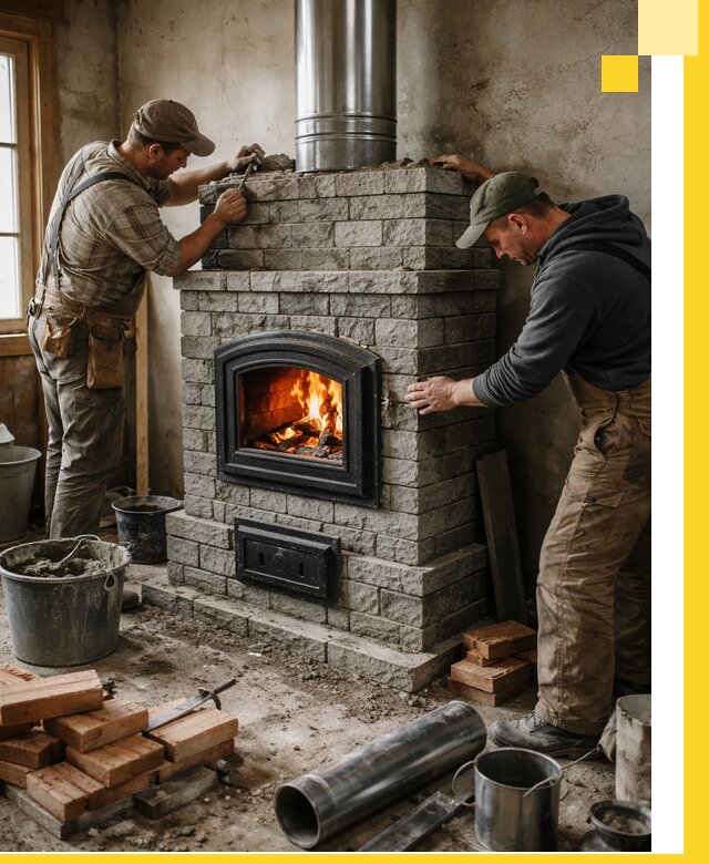 Производство, поставка и монтаж дровяных печей в Курганинске