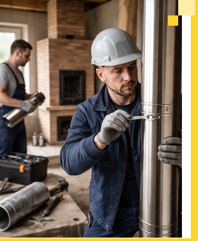 Профессиональный монтаж дымоходов для печей в Курганинске