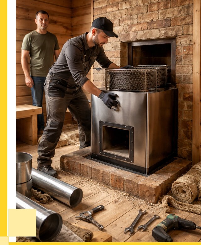 Монтаж банных печей под ключ в Курганинске от 18722 р., ЭриданКгн