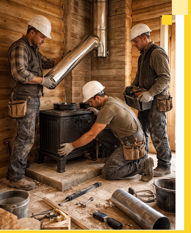 Профессиональный монтаж банных печей и дымоходов в Курганинске