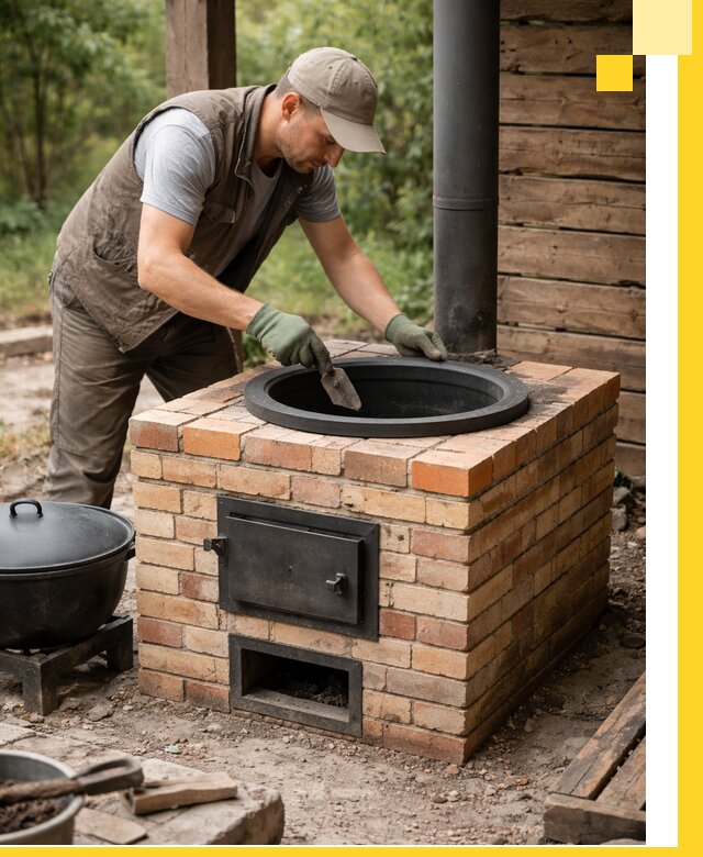 Изготовление и установка печей для казана в Курганинске под ключ