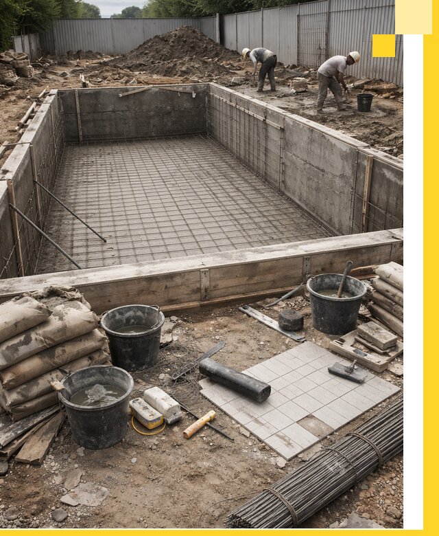 Строительство бассейнов под ключ в Курганинске, дизайн и монтаж