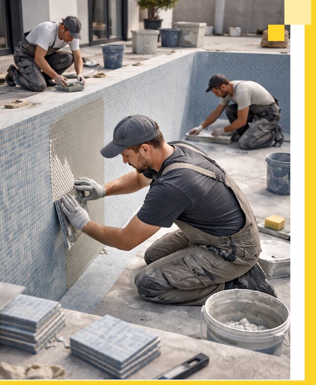 Облицовка бассейнов в Курганинске плитка мозаика гидроизоляция