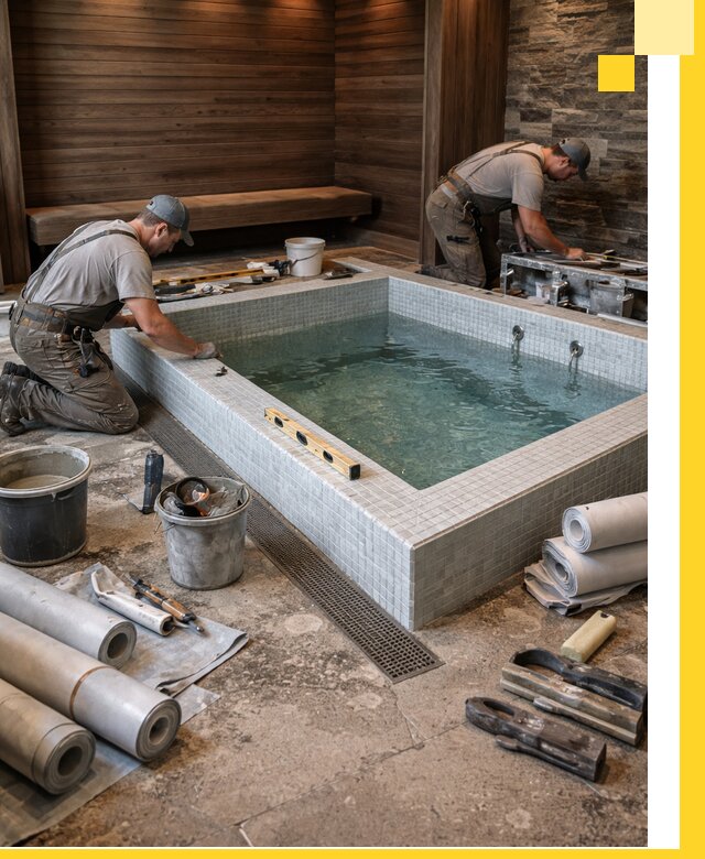 Установка и строительство бассейнов для сауны в Курганинске