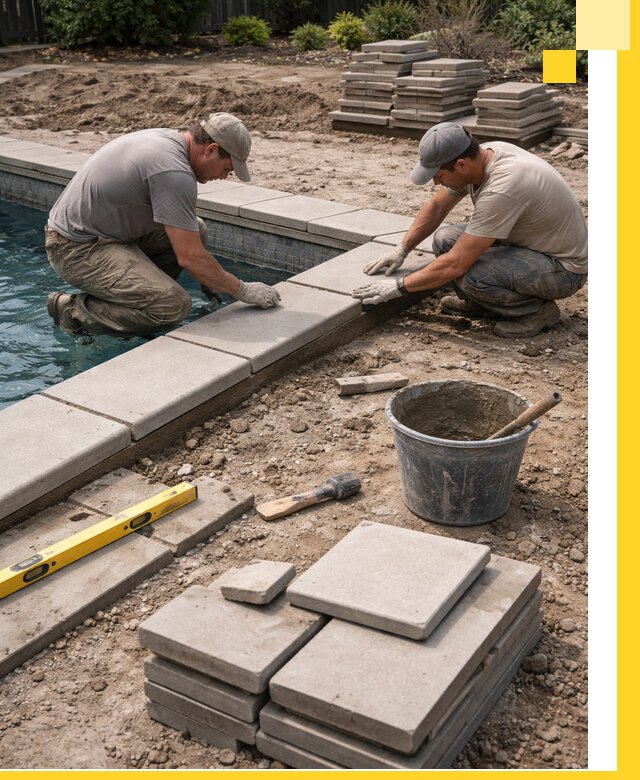 Установка и изготовление копингового камня для бассейнов в Курганинске