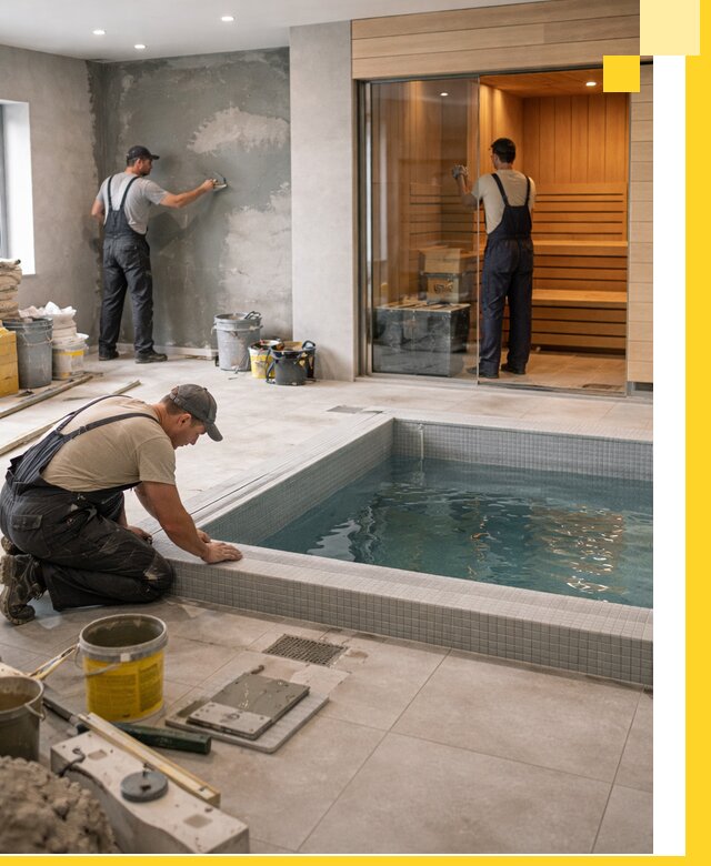 Проектирование и строительство сауны с бассейном в Курганинске