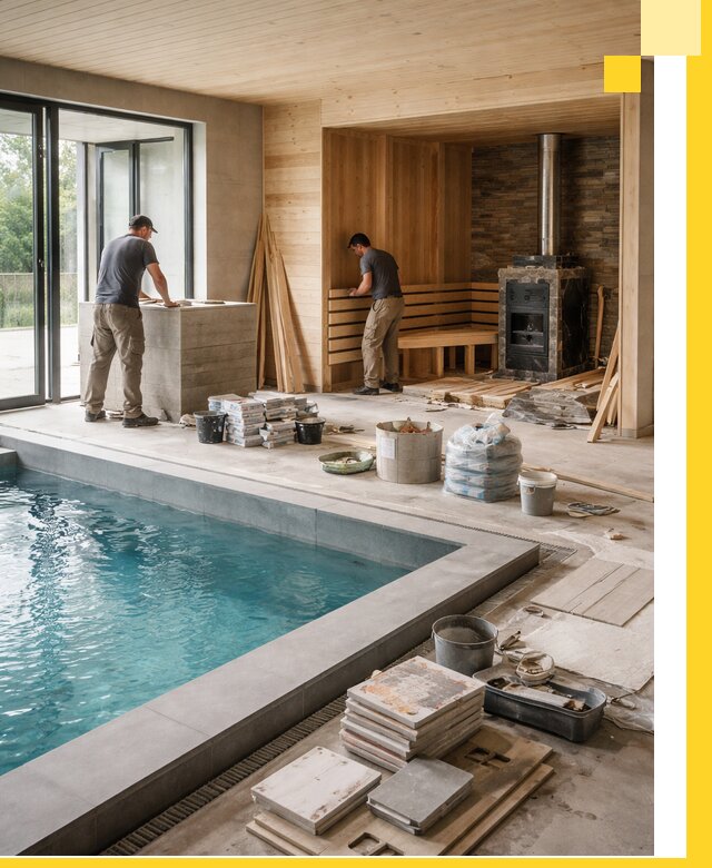 Проектирование и строительство бань с бассейном в Курганинске