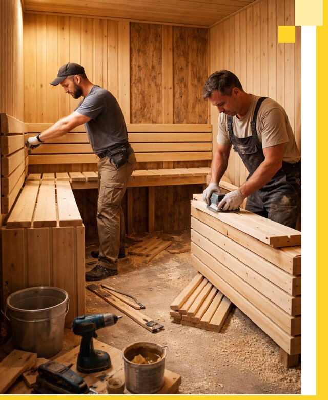 Профессиональный комплексный ремонт саун под ключ в Курганинске
