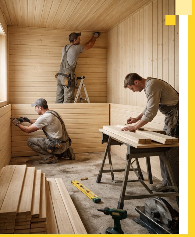 Обшивка саун в Курганинске из натуральной древесины под ключ