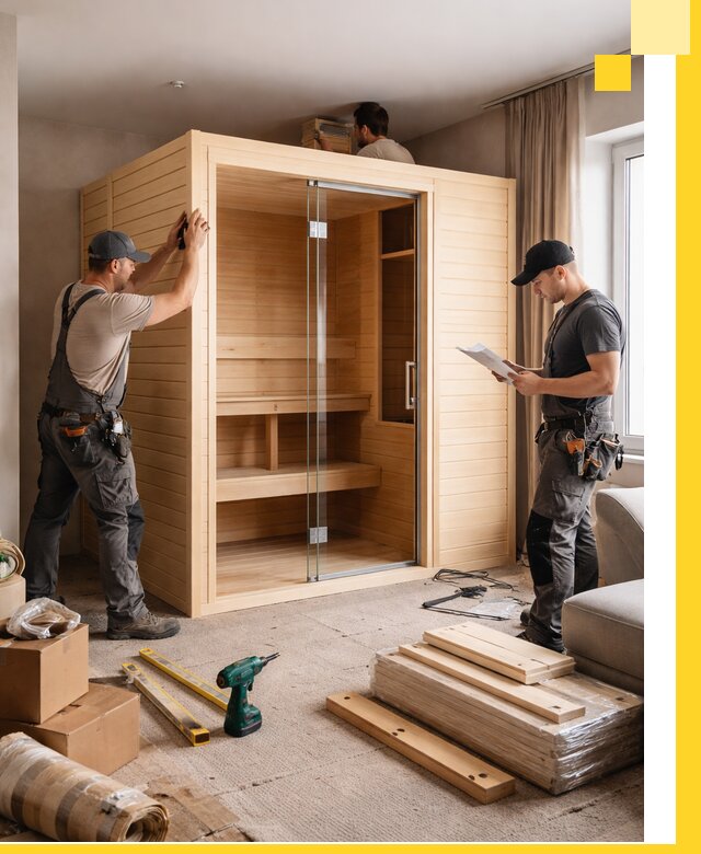 Установка и благоустройство саун в квартире в Курганинске