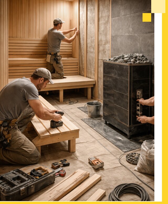 Дизайн и строительство интерьерных саун под ключ в Курганинске