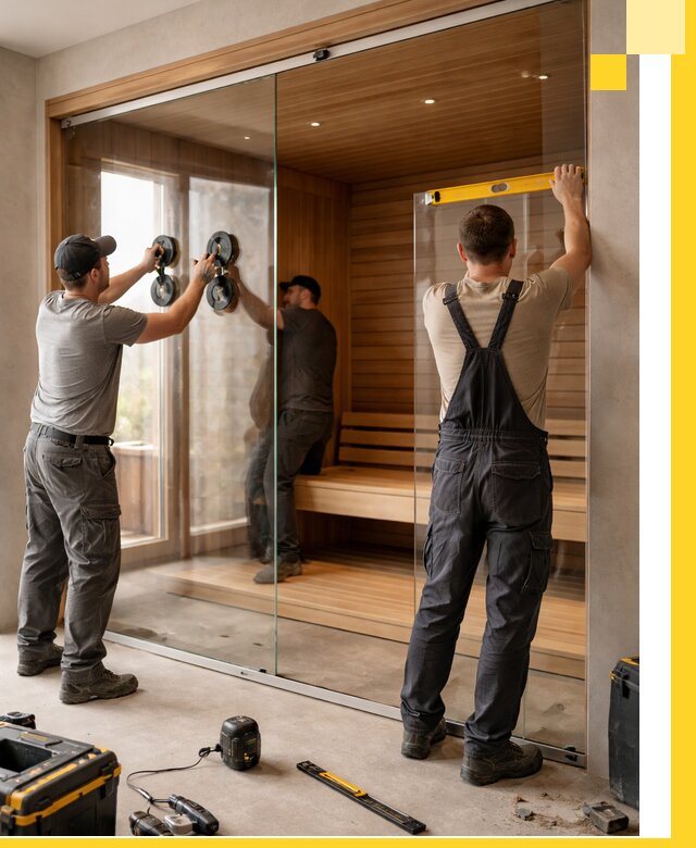 Производство и монтаж стеклянных саун под ключ в Курганинске