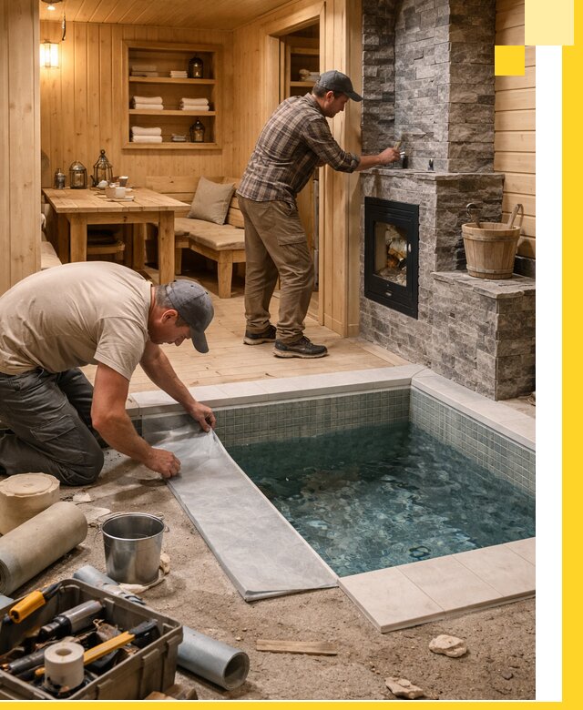 Строительство бань с комнатой отдыха под ключ в Курганинске