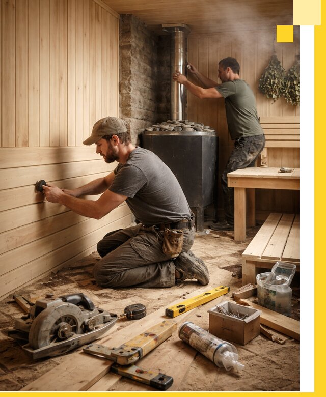 Полное строительство и оснащение парных под ключ в Курганинске