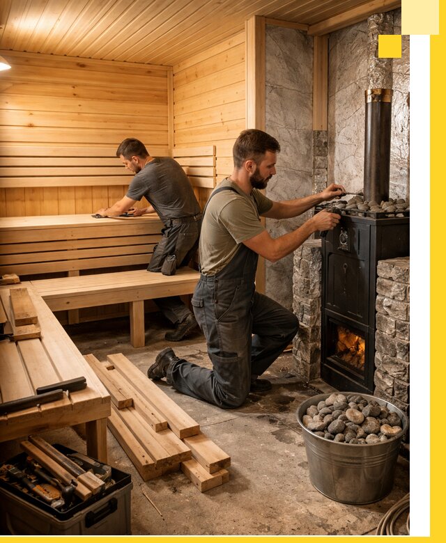 Дизайн и строительство интерьеров бань под ключ в Курганинске