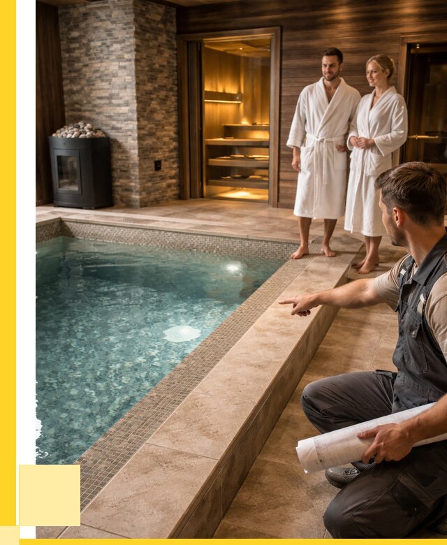 Проект бани с бассейном под ключ в Курганинске от 67607 р. | ЭриданКгн