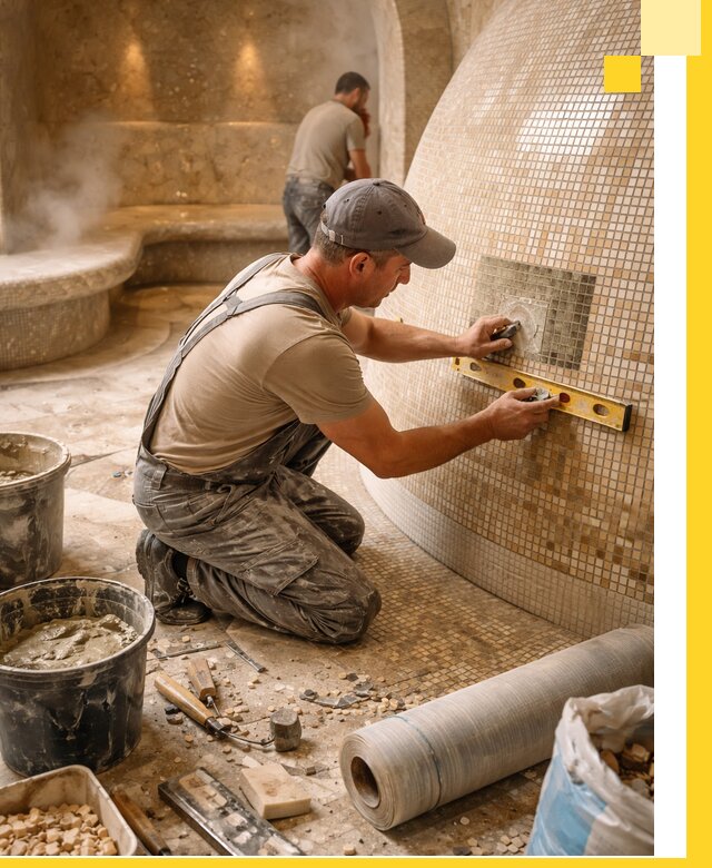 Хамам под ключ в Курганинске: проектирование, строительство, отделка