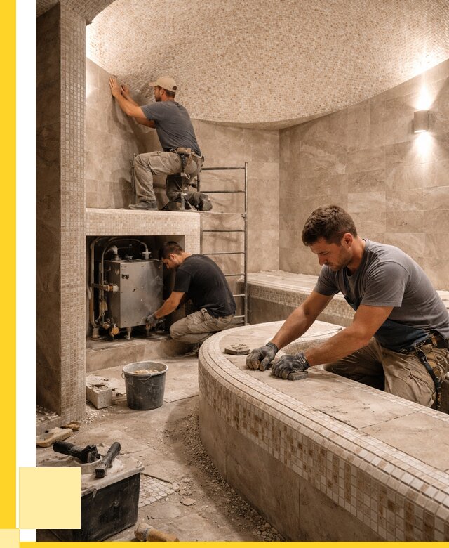 Монтаж хамамов под ключ в Курганинске от 260025 р. ЭриданКгн