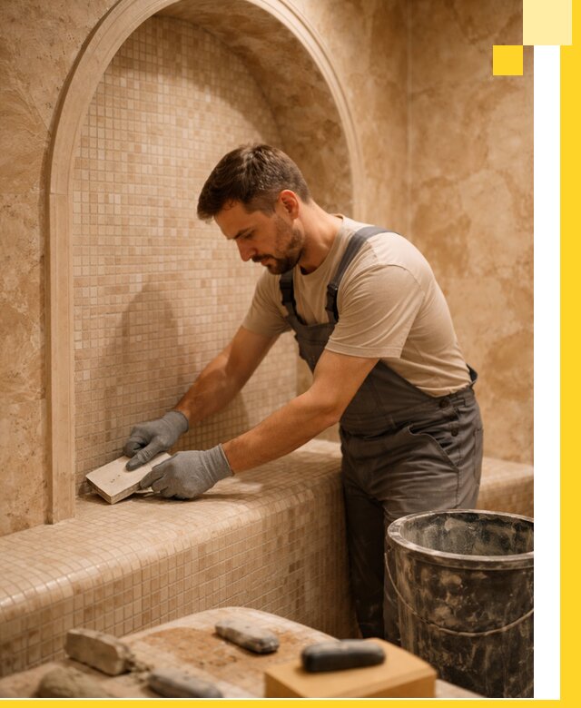 Профессиональная отделка хамамов с мозаикой под ключ в Курганинске