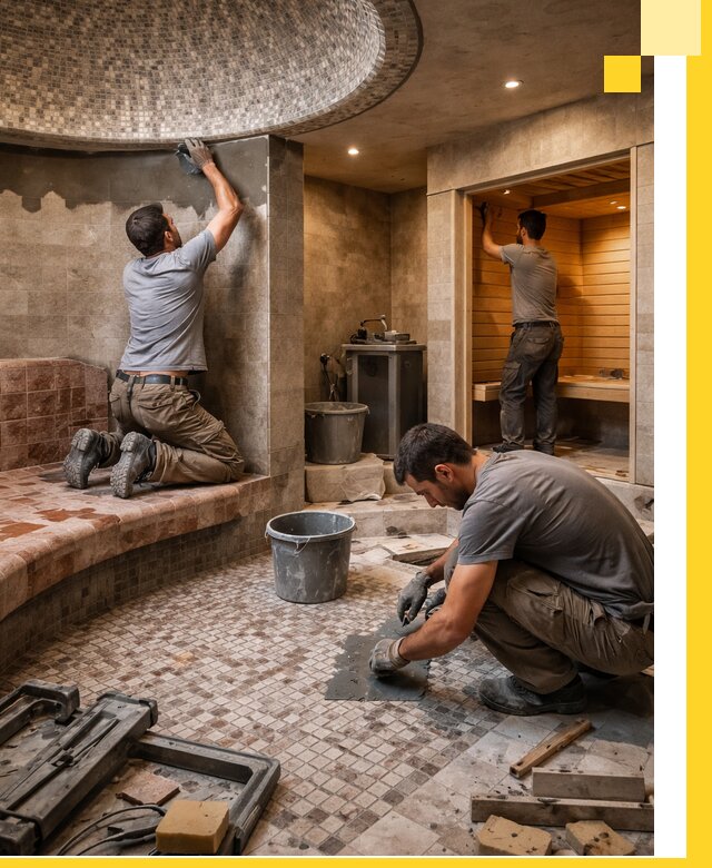 Проект и строительство хамама бани и сауны под ключ в Курганинске