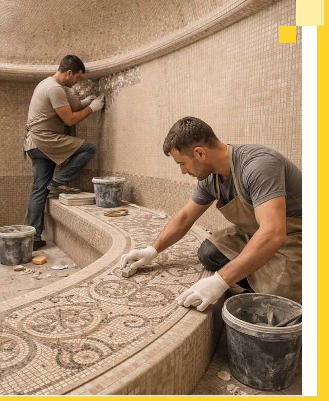 Плитка для хамама в Курганинске, укладка, подбор и поставка